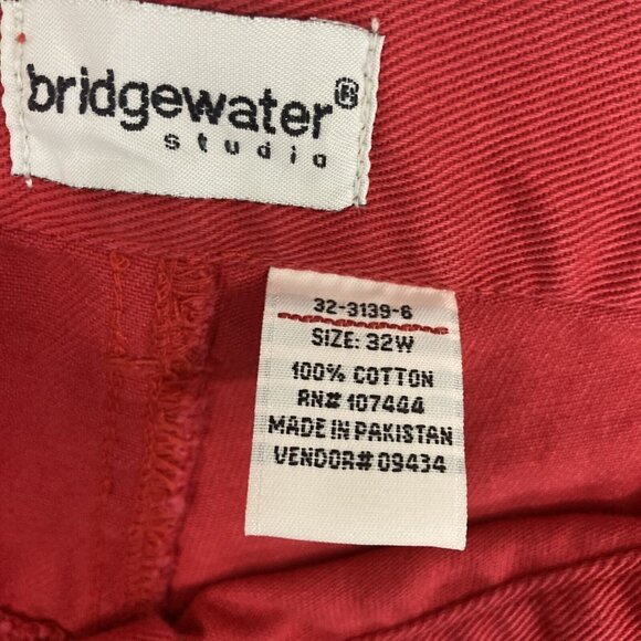Bridge Water Studio Women 32W Red Skirt Back Kick Opening - Picture 4 of 9